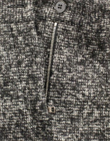 Eleganti pantaloncini di miscela grigia alpaca