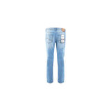 Sleek Comfort Denim Five-Pocket Light Wash Jeans