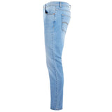 Sleek Comfort Denim Jeans de lavado de luz de cinco bolsillos