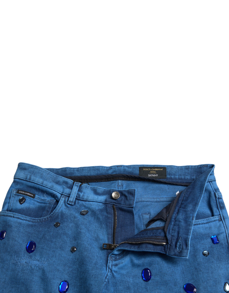 Jeans del flaco de cristal