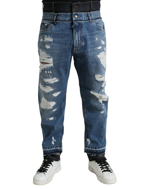 Schick dünne Denim -Jeans mit dünner Denim -Jeans