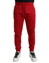 Pantalones de joggadores de mezcla de algodón rojo chisporroteante