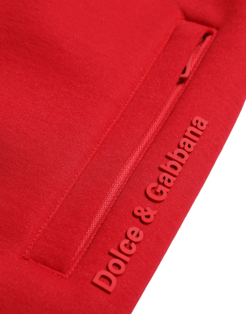 Pantalon de jogger mélange de coton rouge grésillant