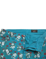 Jean en jean skinny floral chic