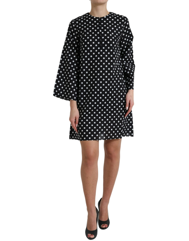 Elegante abito mini shift a pois dot