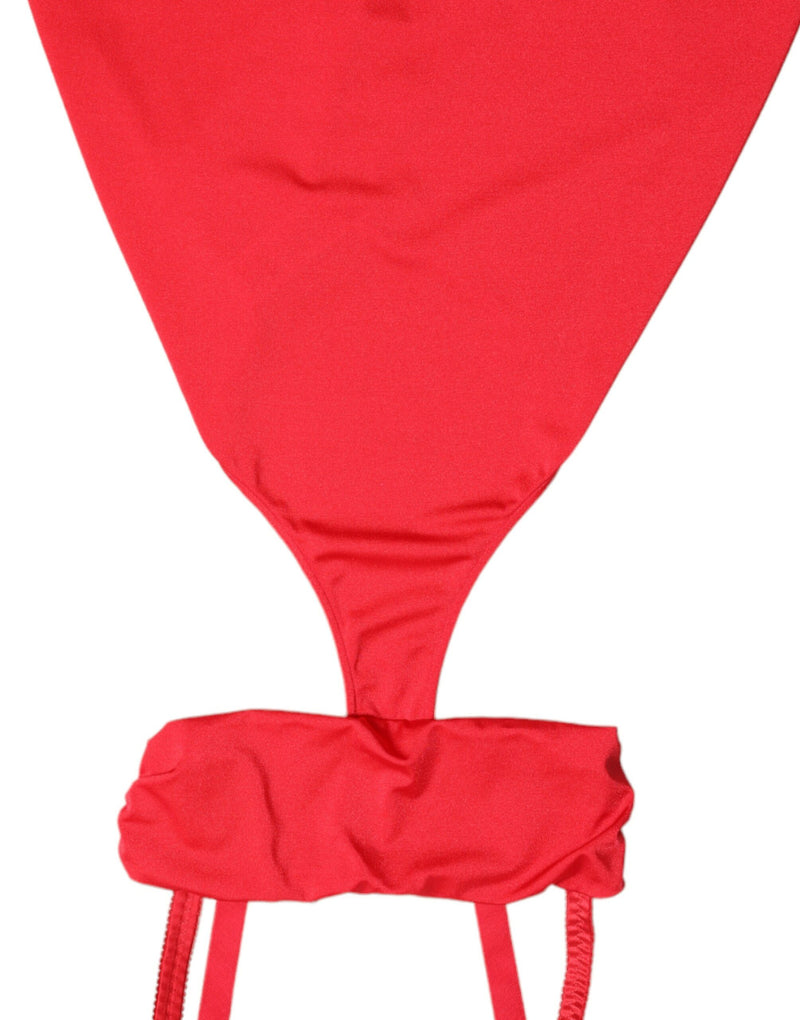 Squisito abito bodycon tagliato rosso taglio