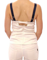 Λευκό Sailor Motif Stretch Tank Top