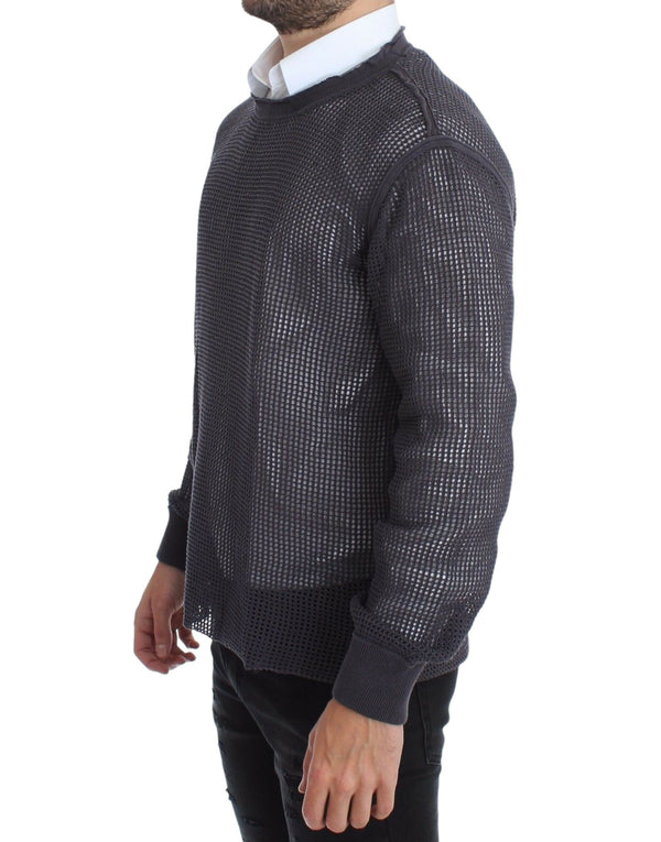 Eleganter Crew-Hals-Pullover in hellvolett