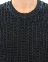 Eleganter blauer und schwarzer Schichtpullover