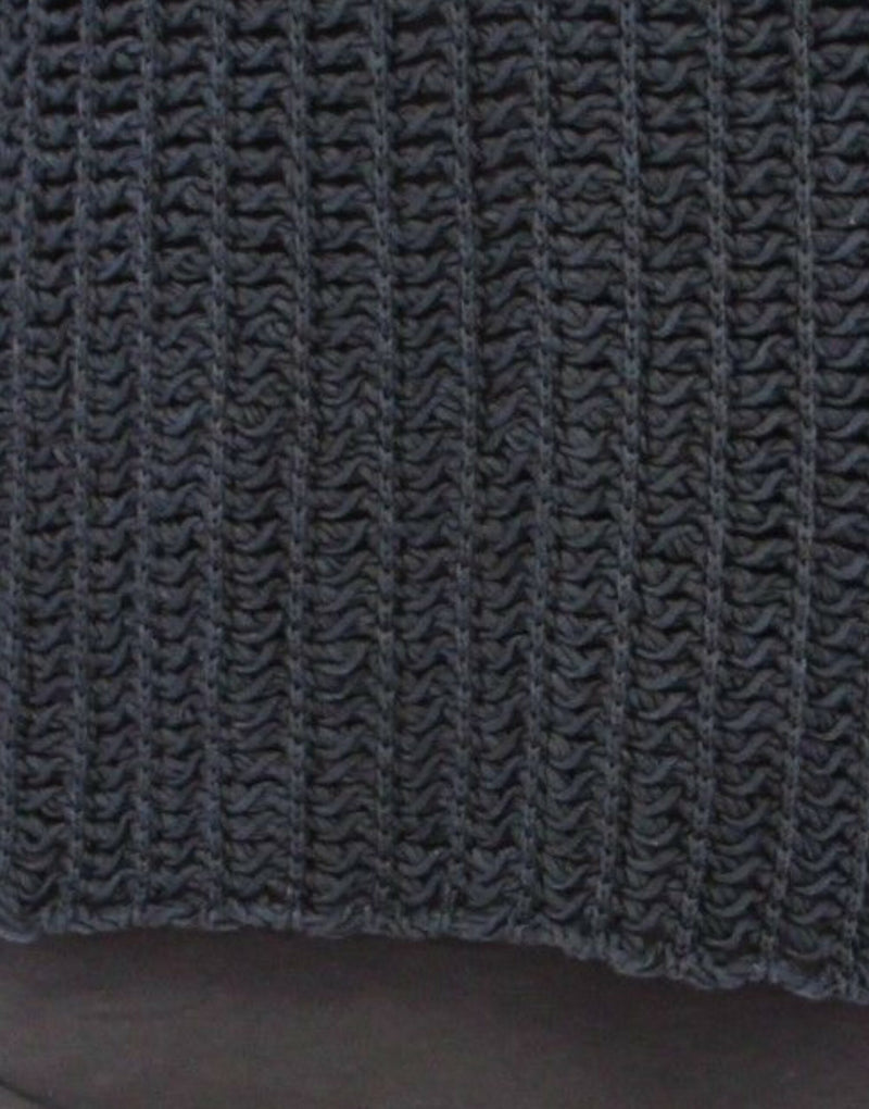 Eleganter blauer und schwarzer Schichtpullover