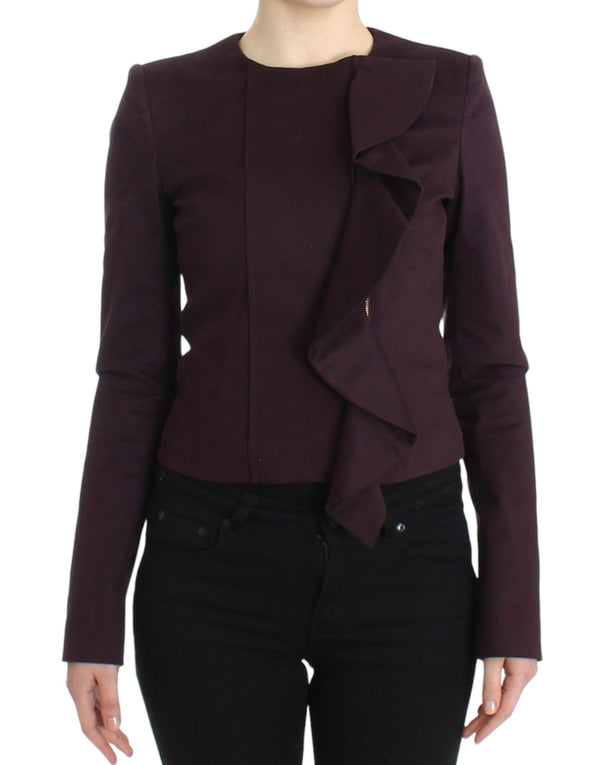 Blazer à mélange de coton violet élégant