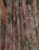 Elegant Floral Print Long Dress