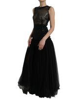 Elegantes schwarzes Abendkleid mit Pailletten