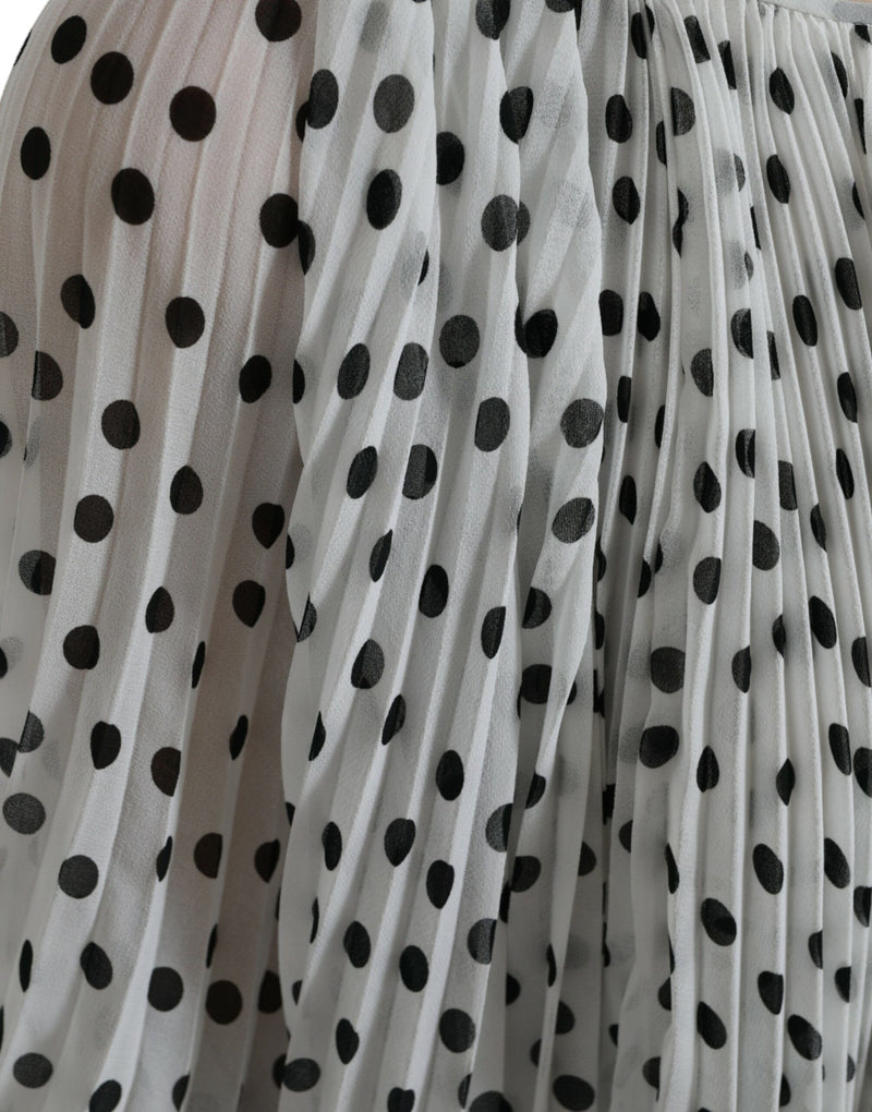 Elegantes Polka -Punkte Maxi -Kleid