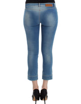 Chic Blue Capri Jeans para elegantes veranos