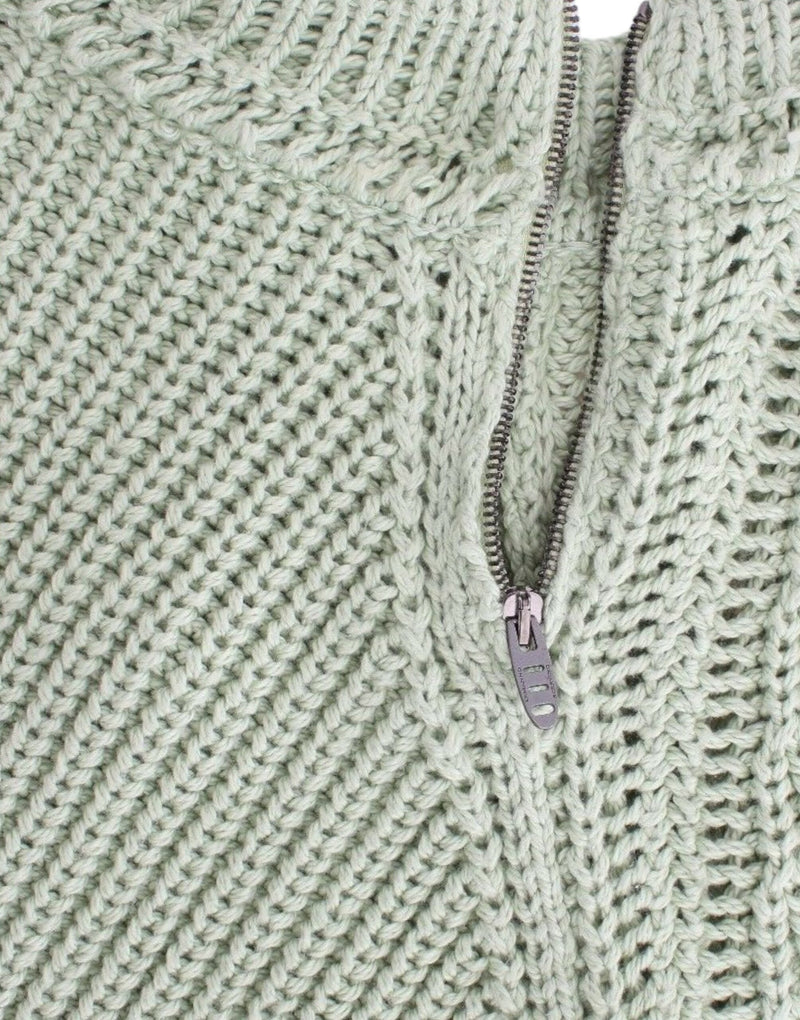 Pull en coton cultivé vert chic