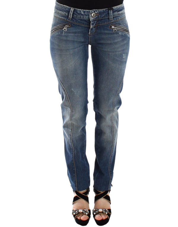 Jean en jean en denim bleu slim chic