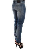 Jean en jean en denim bleu slim chic