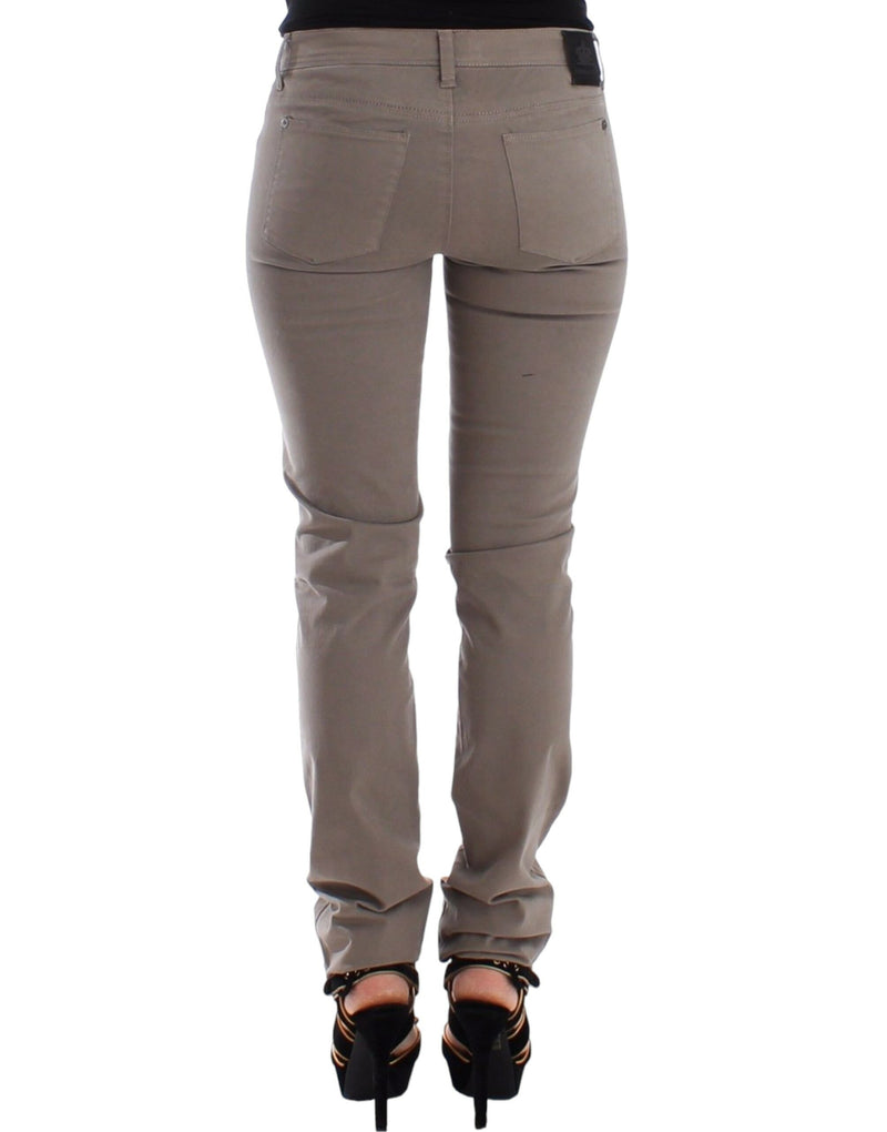 Jeans ajustados de taupe elegante para estilo elevado