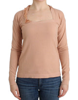 Maglione arancione in lana a strisce chic