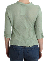 Top a maglia verde chic - Etereal Elegance