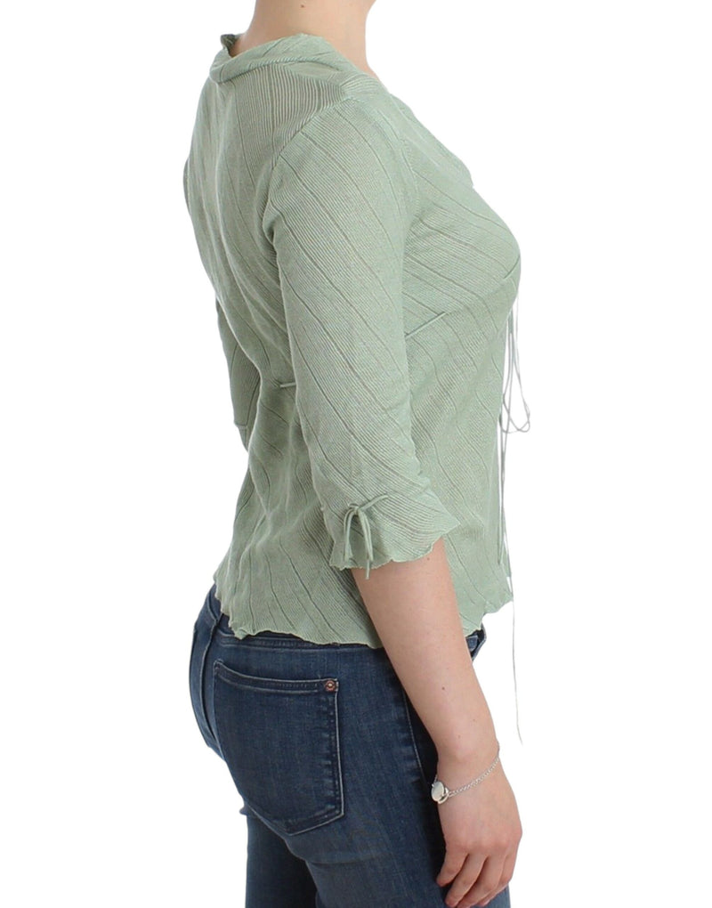 Top a maglia verde chic - Etereal Elegance