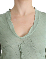 Top a maglia verde chic - Etereal Elegance