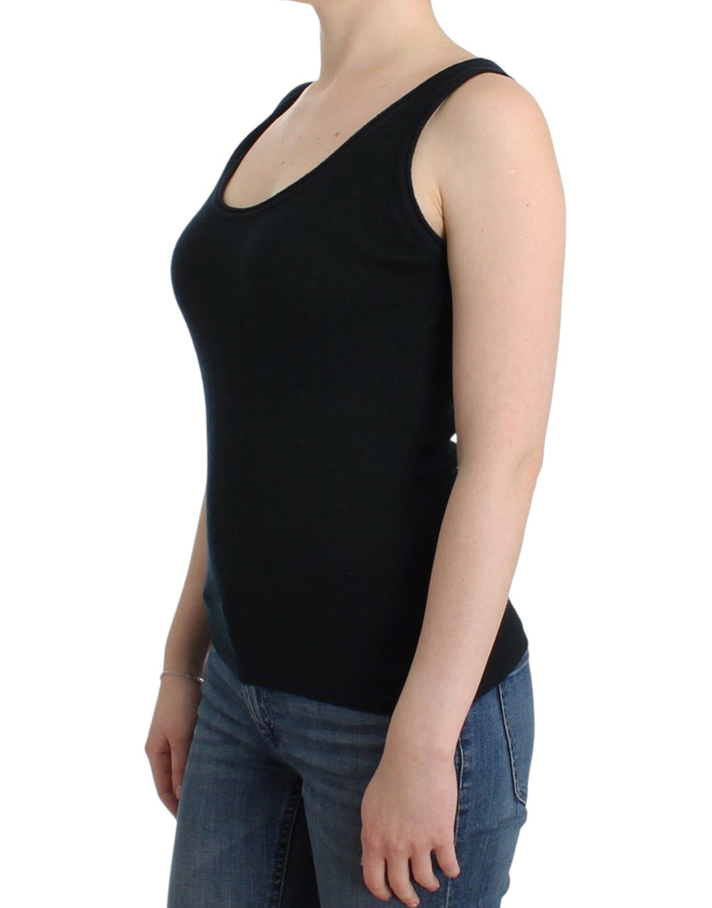 Elegante top in mun essere in maglia nera