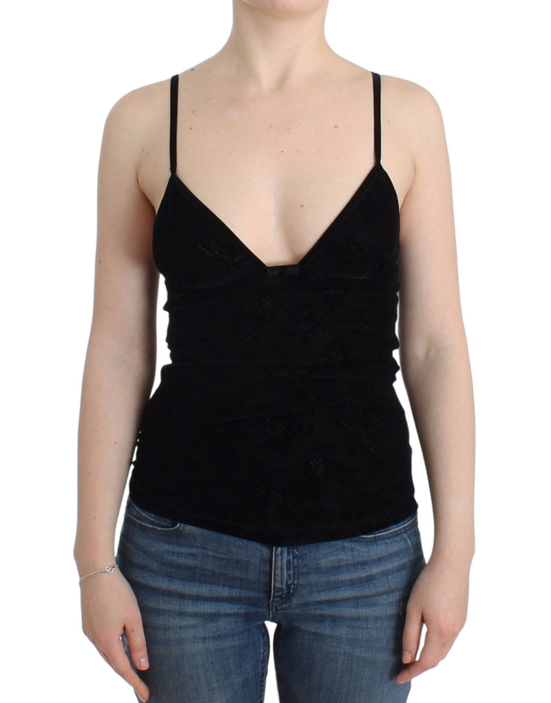 Elegante Top de lencería Cami Black Cami