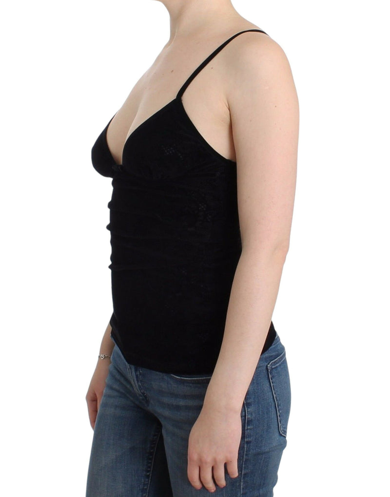 Elegante Top de lencería Cami Black Cami