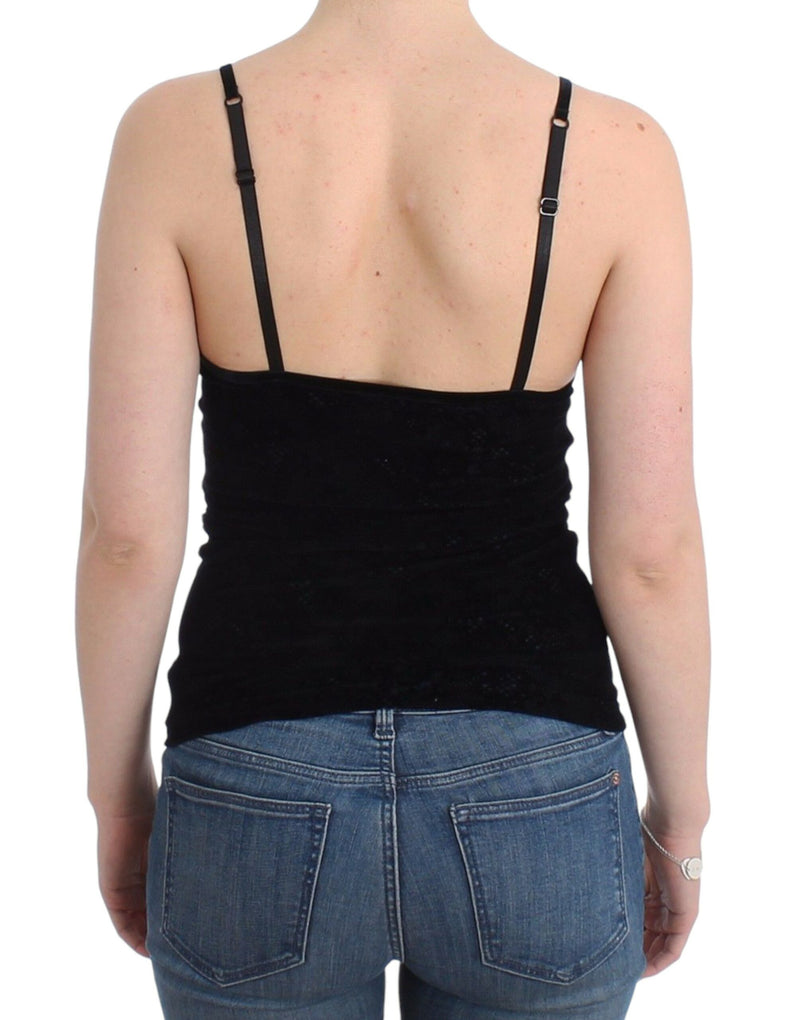 Eleganter schwarzer Cami Dessous Top