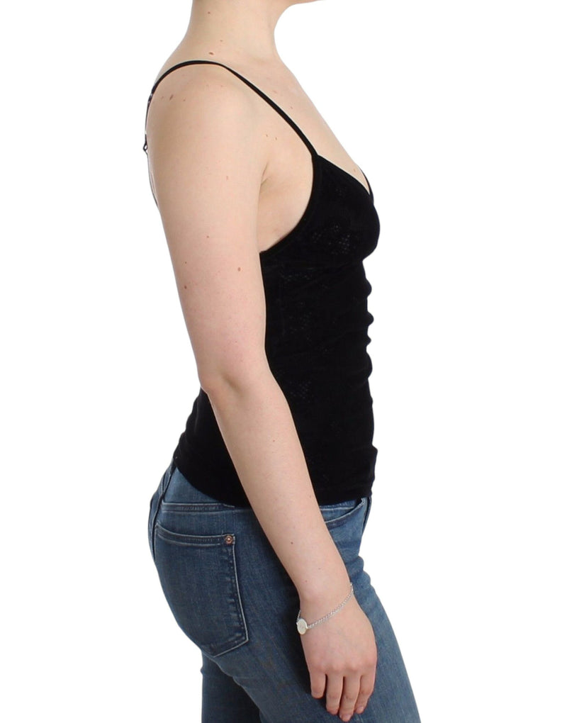 Elegante Top de lencería Cami Black Cami