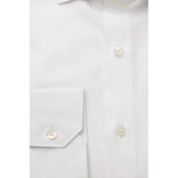 Elegante camisa de cuello francés de algodón blanco