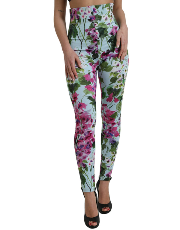 Eleganti pantaloni di leggings floreali floreali