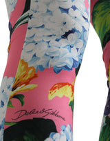 Exquisite Blumenhoch -Leggings mit hoher Taille