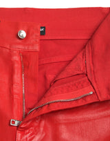 Eleganter Hoch-T-T-Dehnungs-Denim in Rot