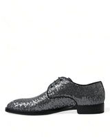 Exquisite Pailletten -Derby -Kleiderschuhe