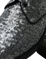 Chaussures de robe derby à paillettes exquises