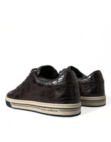 Elegant Exotic Leather Low-Top Sneakers