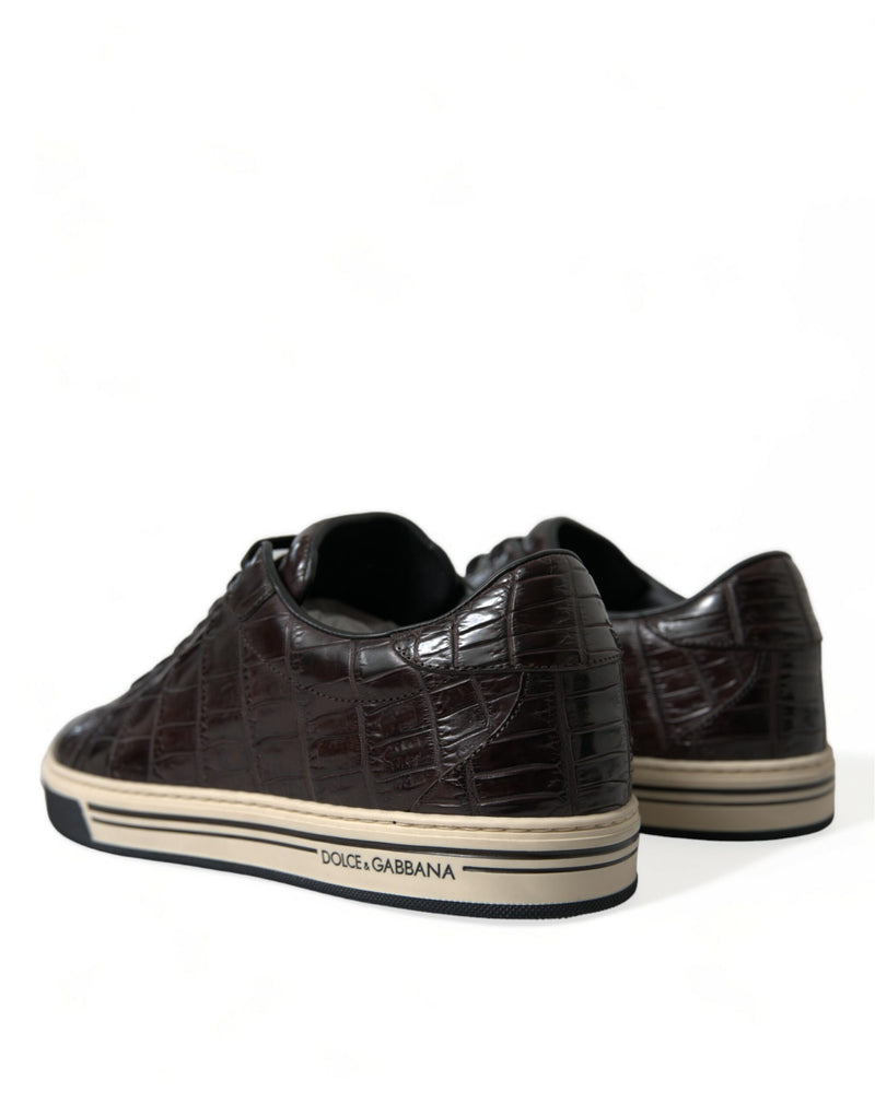 Eleganti sneaker esotiche in pelle bassa