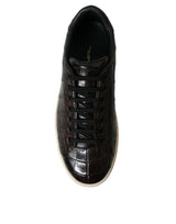 Eleganti sneaker esotiche in pelle bassa