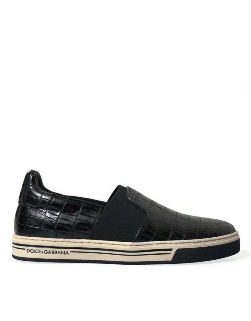 Eleganti sneaker in pelle di coccodrillo