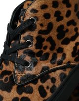 Eleganter Leopardendruck mittelgroße Turnschuhe