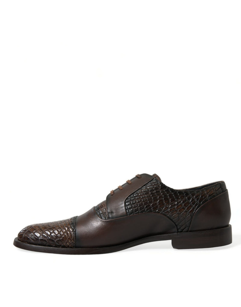 Elegante strukturierte Leder -Oxford -Kleiderschuhe