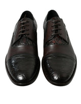 Elegante braune formelle Derby -Kleiderschuhe