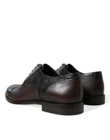 Elegante braune formelle Derby -Kleiderschuhe