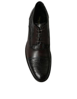 Elegante braune formelle Derby -Kleiderschuhe