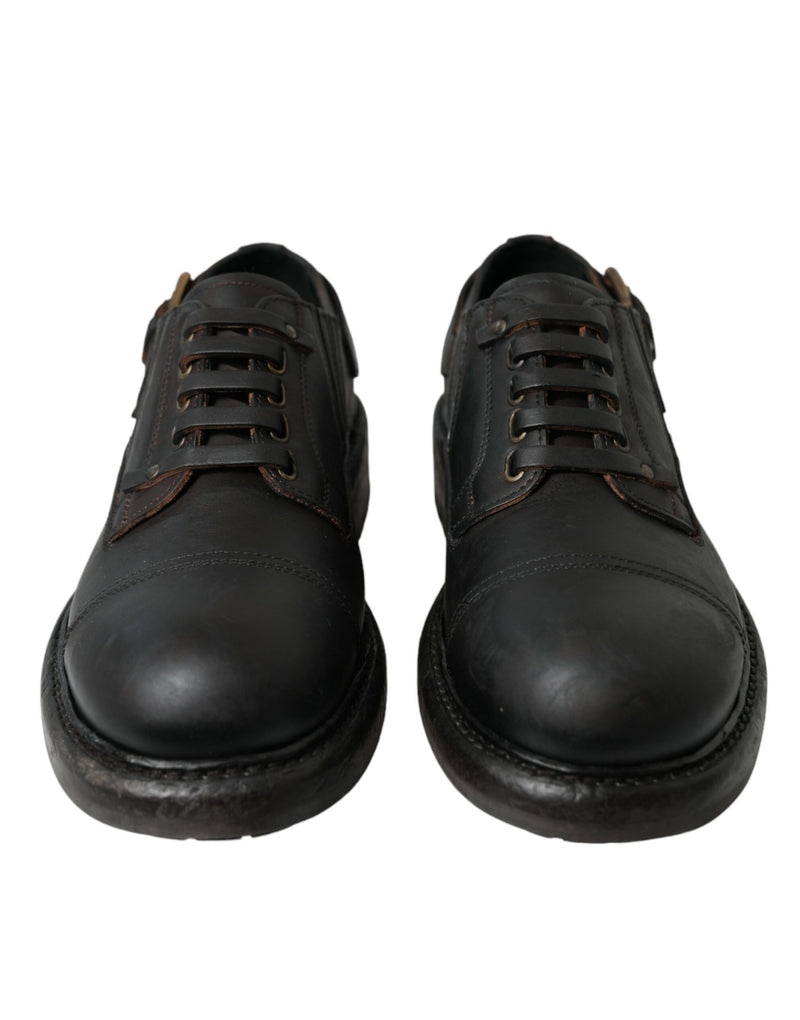 Elegante Herren Leder Derby -Kleiderschuhe