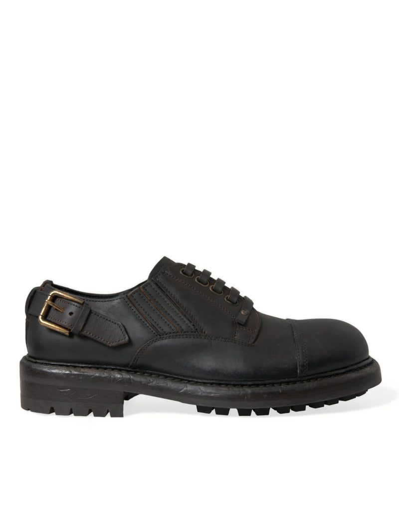 Elegante Herren Leder Derby -Kleiderschuhe