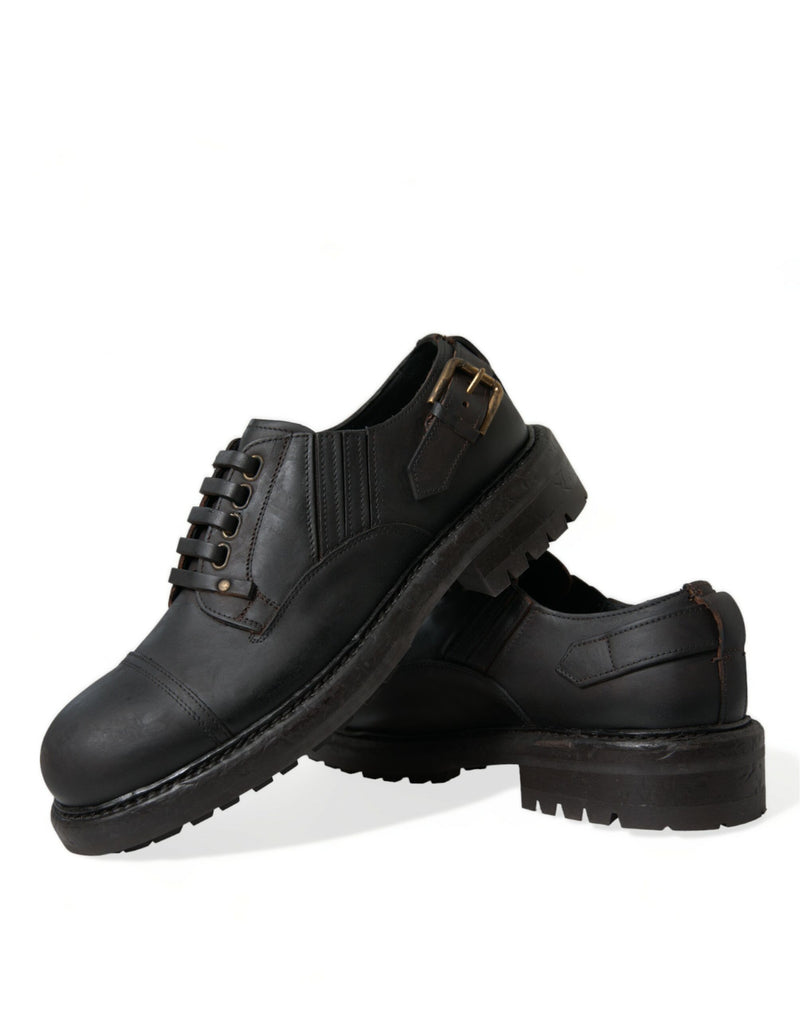 Elegante Herren Leder Derby -Kleiderschuhe